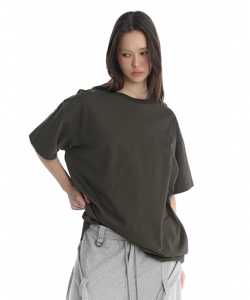 Teulimingbeodeu Oversized Graphic T-Shirts [ Brown ]