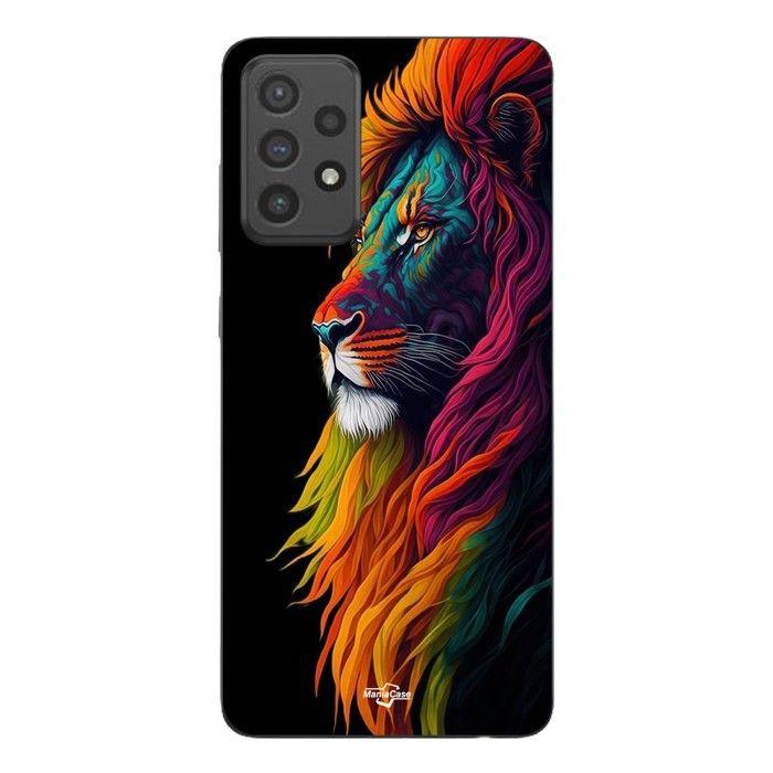 Coque de téléphone - MANIACASE - Galaxy A72 - Lion Majestueux - Silicone - Coloré
