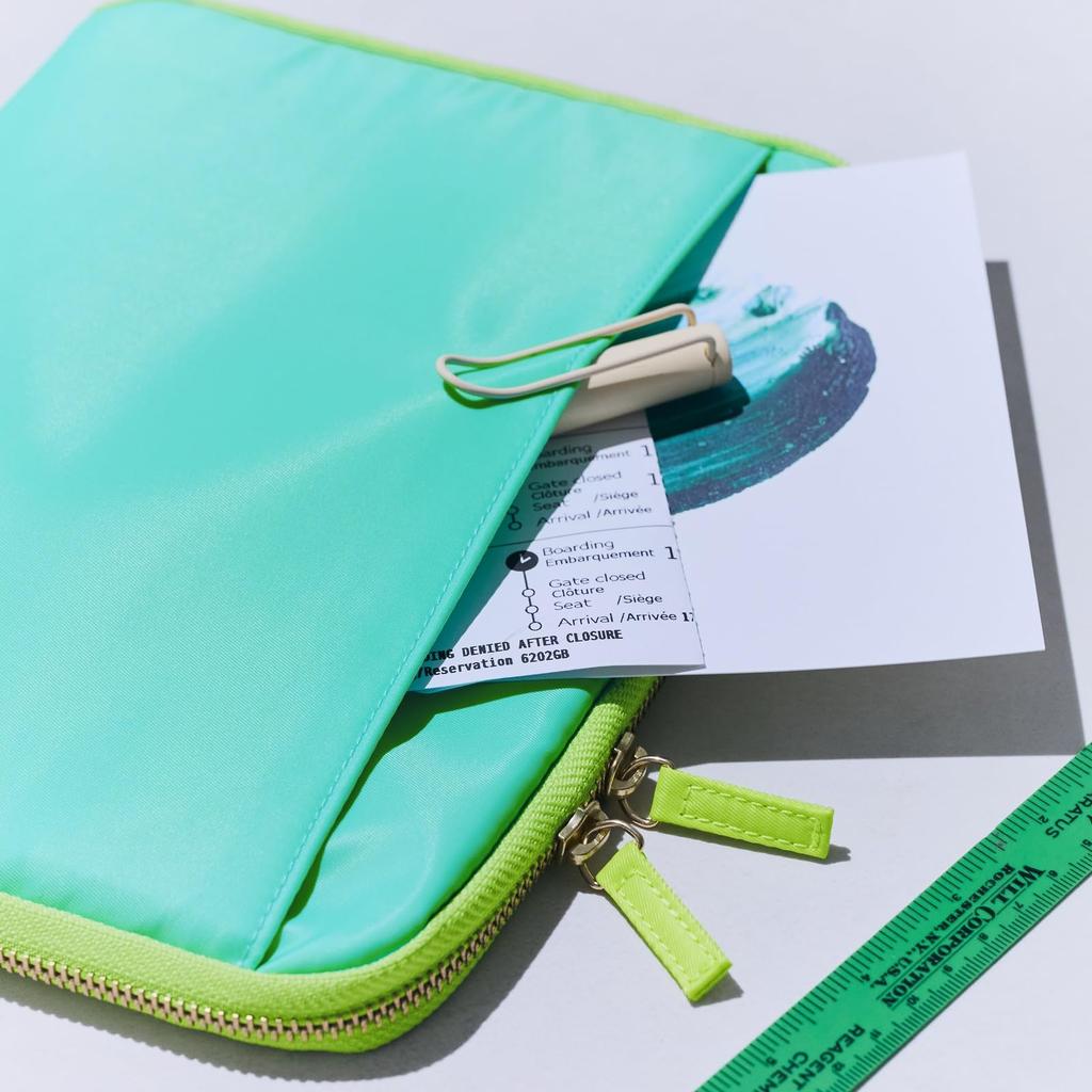Hobonichi Large Drawer Pouch/Aqua Lime