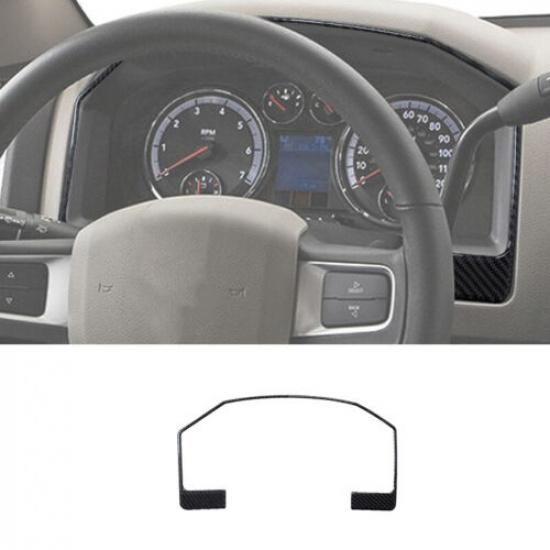 Bright Carbon Fiber Car Front Speedometer Frame Sticker For Dodge RAM 1500 09-12