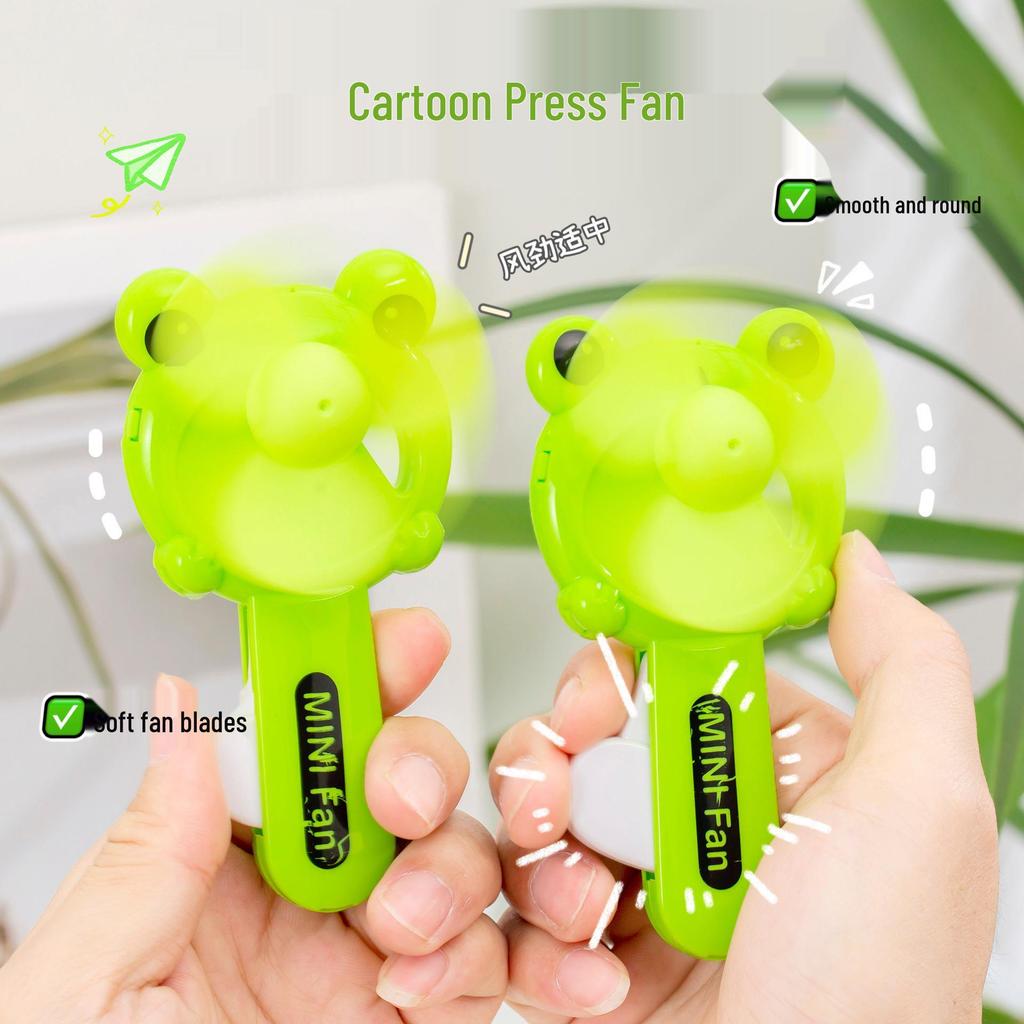 Mini Frog Handheld Portable Manual Fan for Indoor & Outdoor Use