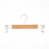 10PCS Clothing Store Non-slip Solid Wood Hangers Multi-functional 32CM Length Strong Hook Trousers Hanger Solid Wood Pants Rack