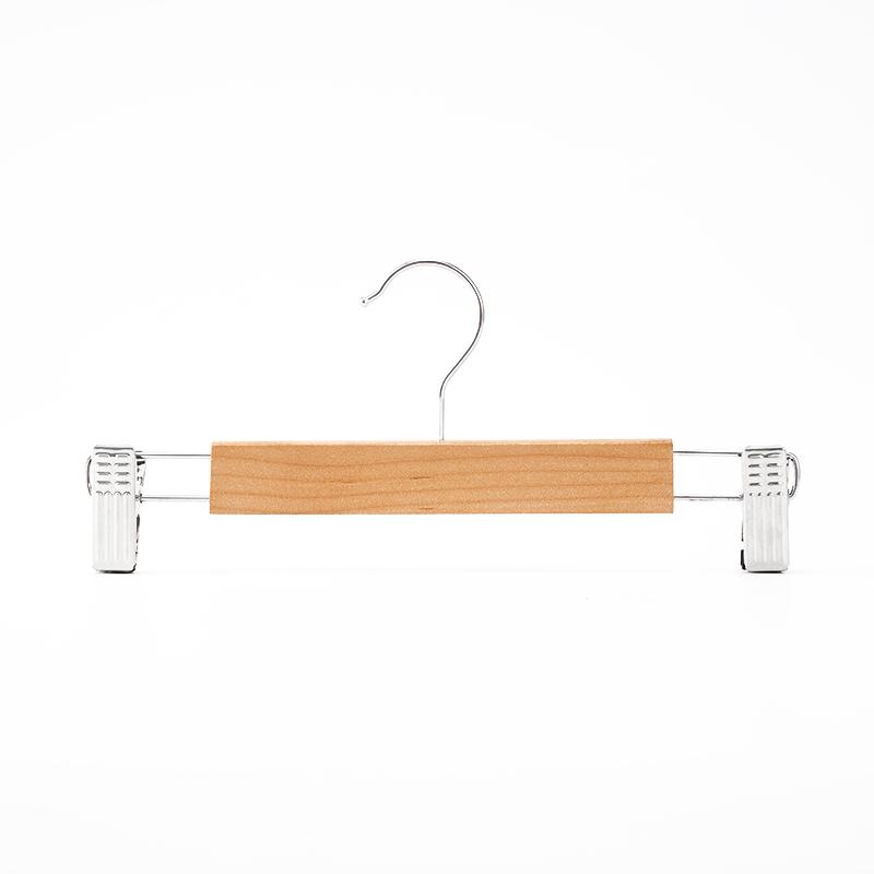 10PCS Clothing Store Non-slip Solid Wood Hangers Multi-functional 32CM Length Strong Hook Trousers Hanger Solid Wood Pants Rack