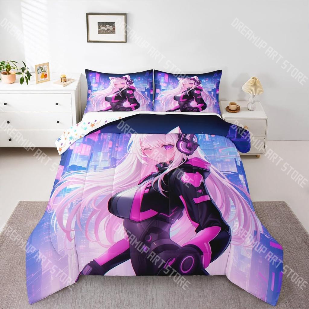 Fashion Japanese Anime Cartoon Bedding Set Single Twin Full Queen King Size Bed Set Kids Bedroom Duvetcover Sets Bed Sheet Set