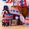 Independence Classic Day Celebration Decor American Fabric Ribbons In Red White And Hues Blue