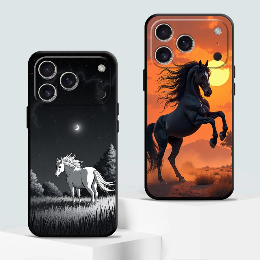 Case for Apple iPhone 17 Pro Max 15 Pro 7 8 12 11 Air 13 14 16 XR XS MAX Funda Phone Cover Sky Horse