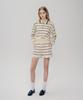 YALE Women'S Y Logo Striped Polo Knit_Ivory