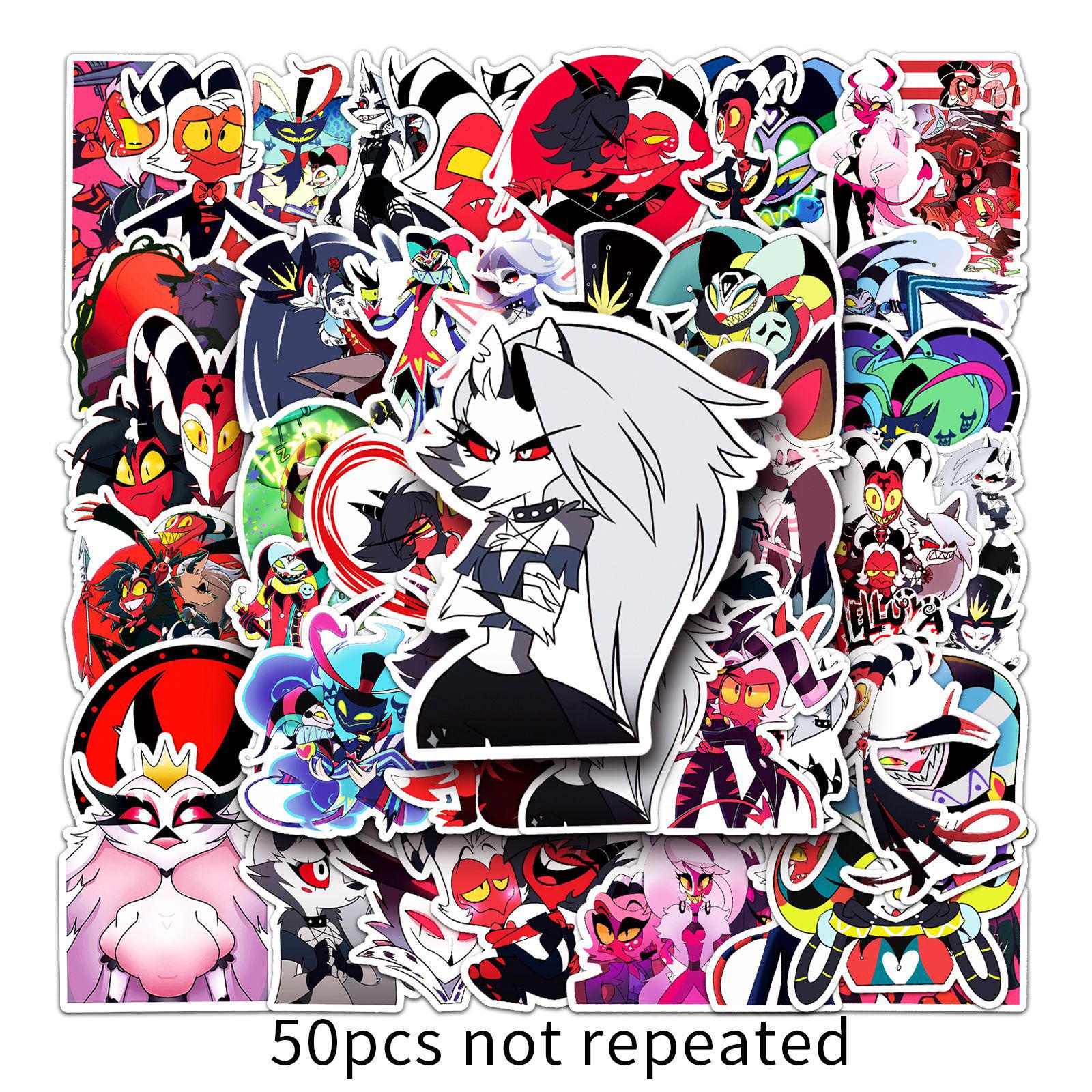 50 Waterproof Evil Boss Graffiti Anime Stickers for Skateboards, Phones, Luggage - Cartoon Guka DIY Set