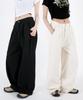 UMM Women'S Pintuck Back Elastic Wide Stretch Pants 3 Colors