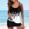European and American Fashion Sexy Printed Split Waist Bikini Swimsuit for Women