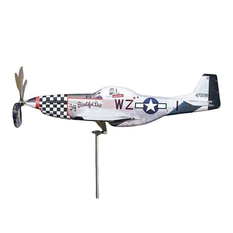 

1 шт. Металлическая скульптура Ветряная мельница Самолет Флюгер Уличный Ветряк Украшение для двора Сада Самолет Ветряк