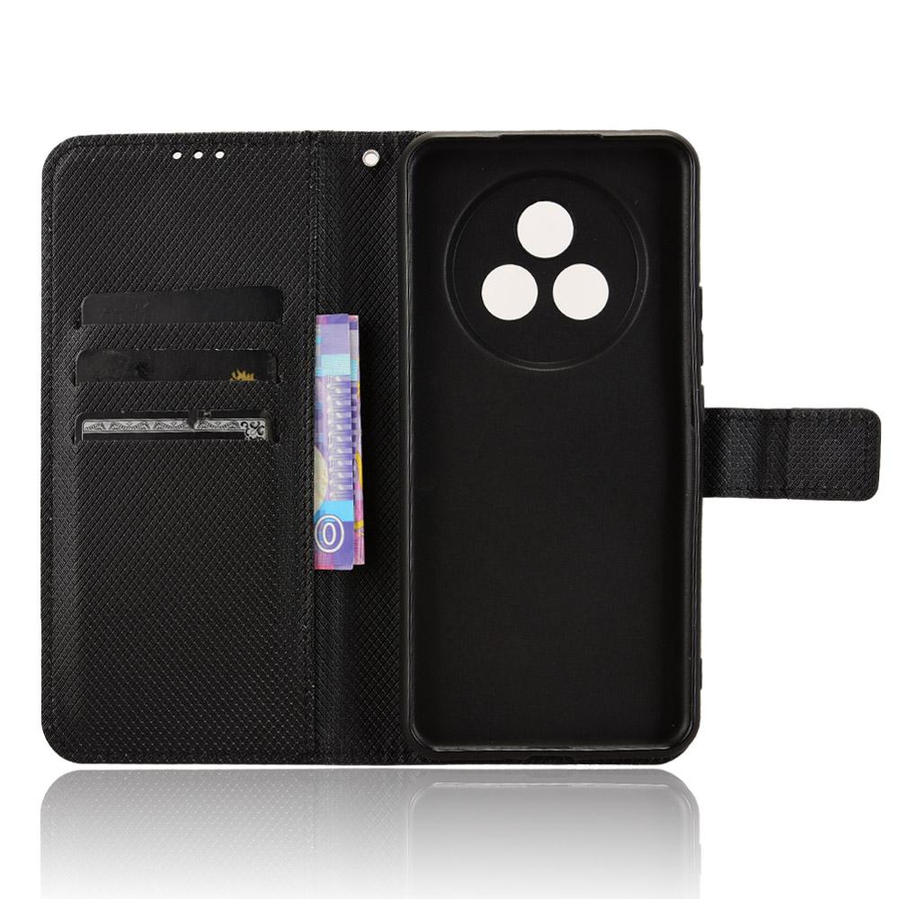 For Realme P3 Pro 5G Leather Wallet Case with Strap Diamond Texture Phone Cover