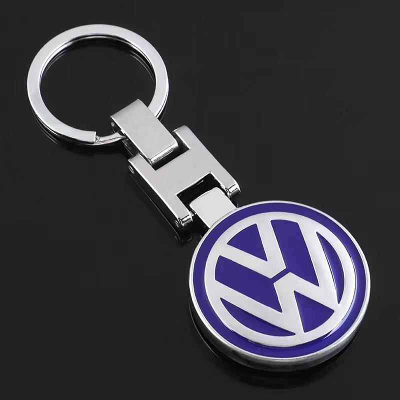 Car Sticker Hub Caps 3D Metal/Leather Car Logo Key Chain Keyring VW Auto Interiors Accessories For Volkswagen Rline Amarok T5 Ph fshm03