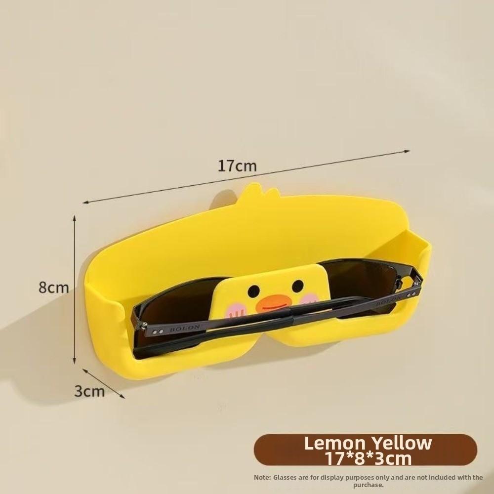 Cartoon Glasses Storage Rack Punch-free Eyewear Storage Box  for Desktop/Bathroom/Bedroom жёлтый