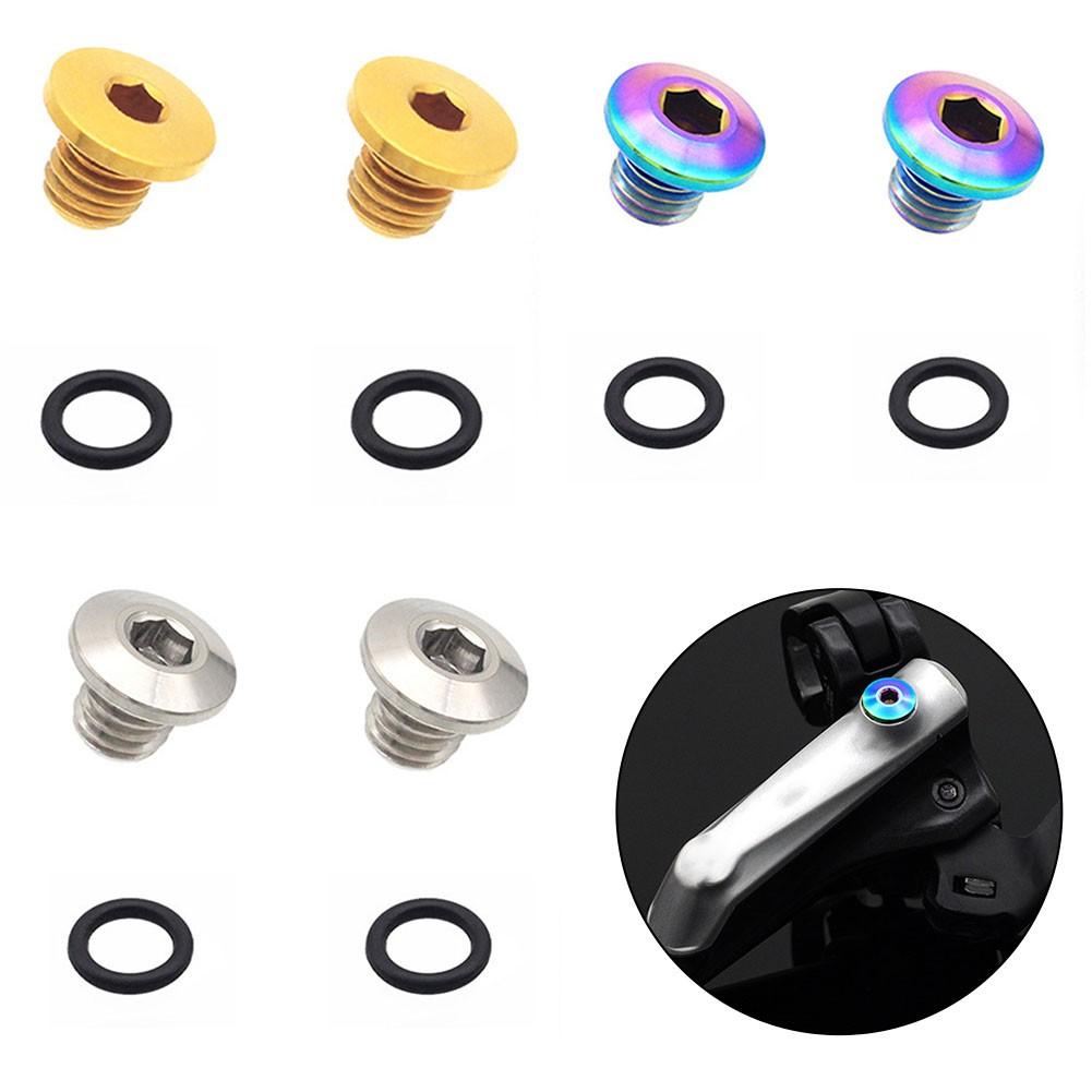 High Performance Bicycle Bleed Screw Kit 2pcs with O Rings for Brake Systems