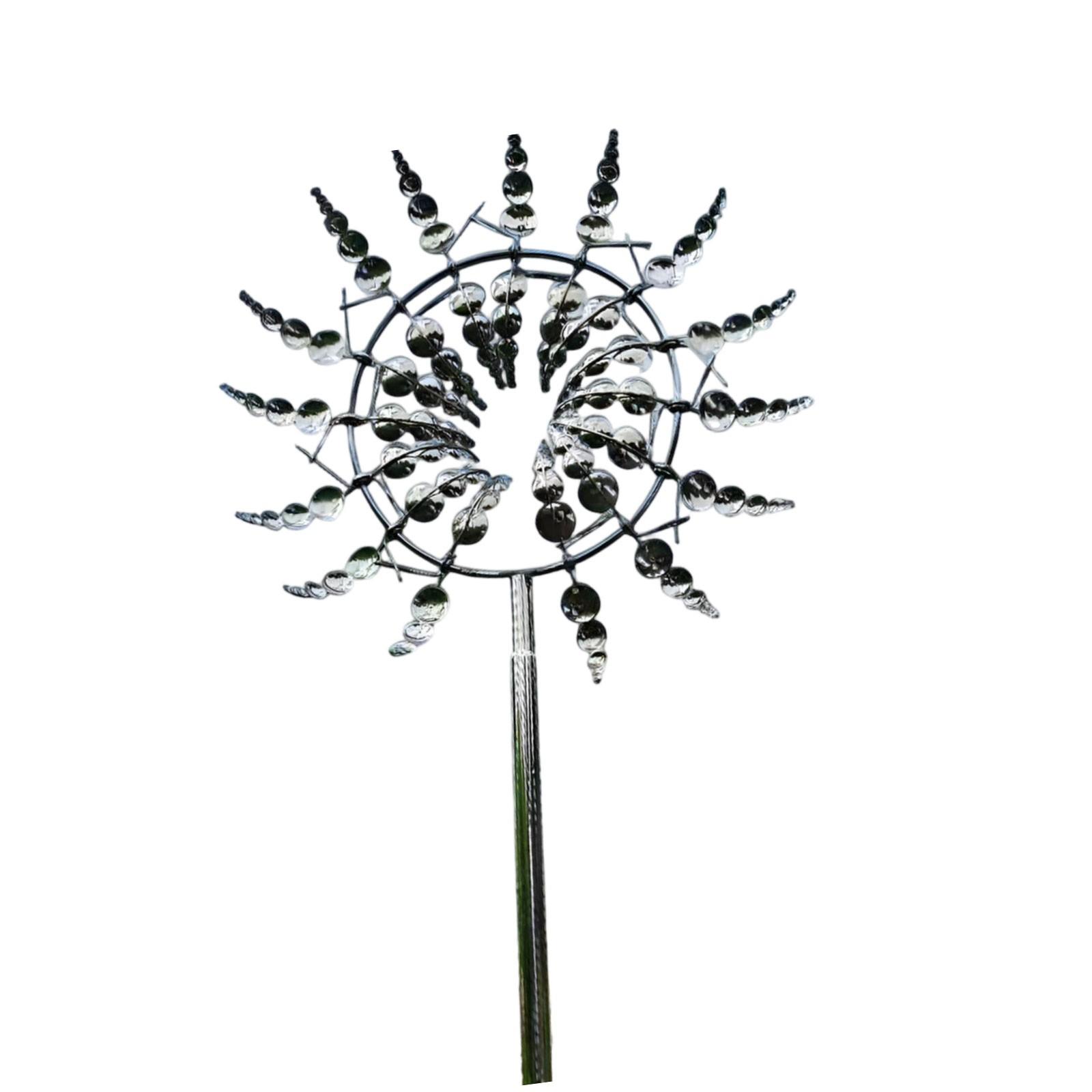 

Вращающаяся ветряная мельница, уникальная и волшебная металлическая ветряная мельница в садовом стиле, вращающийся ловец ветра, украшение One Size