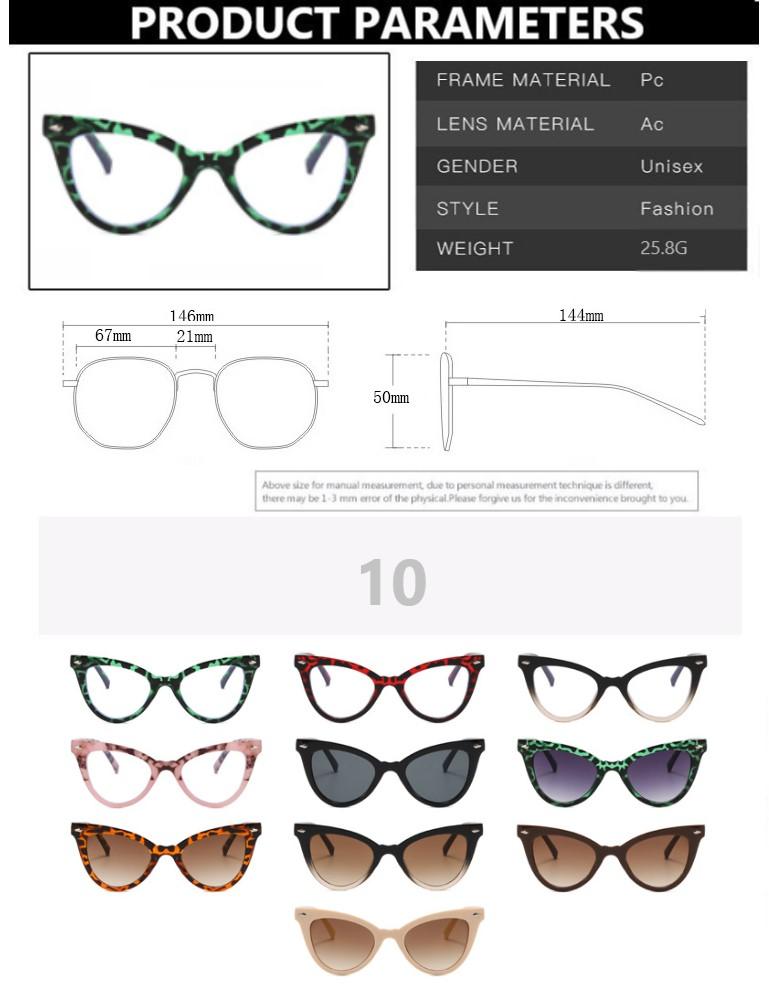 Fashion Cat Eye Sunglasses Women Men  Vintage Luxury Brand Designer Cateye Eyewear Sun Glasses Frame Ladies Shades Uv400