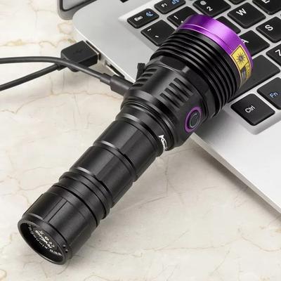 Powerful UV Flashlight 20W 365nm/395nm Ultraviolet Detection Light Invisible Rechargeable Torch for Urine Pet Stains Bed Convoy