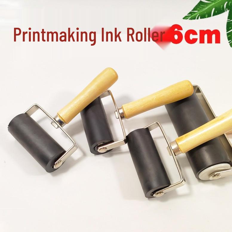 Printmaking Ink Roller: 6cm Rubber Embossing Tool for Woodblock and Art Rubbing. 052. Printmaking Roller 6cm