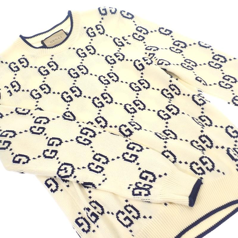 Gucci 694767_XKCDF_9145 S Knit White Cotton Mens