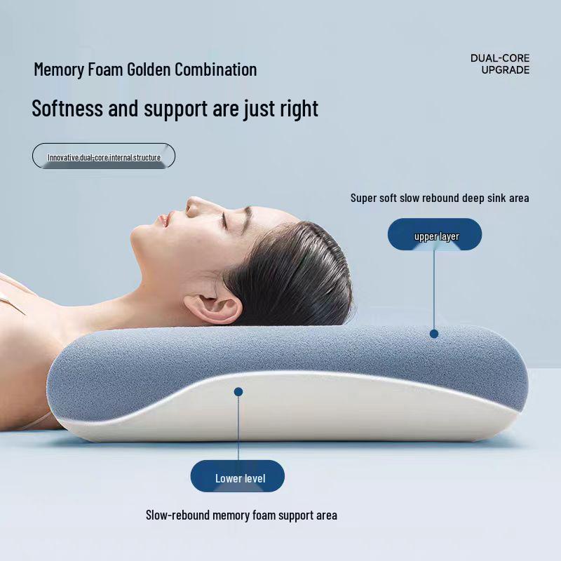 Hotel Style Memory Foam Pillow - Deep Sleep & Neck Support