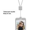 Portable Retractable Lanyard Card Sleeve Clear Simple Card Case With Retractable Reel Transparent Identification Card Holder