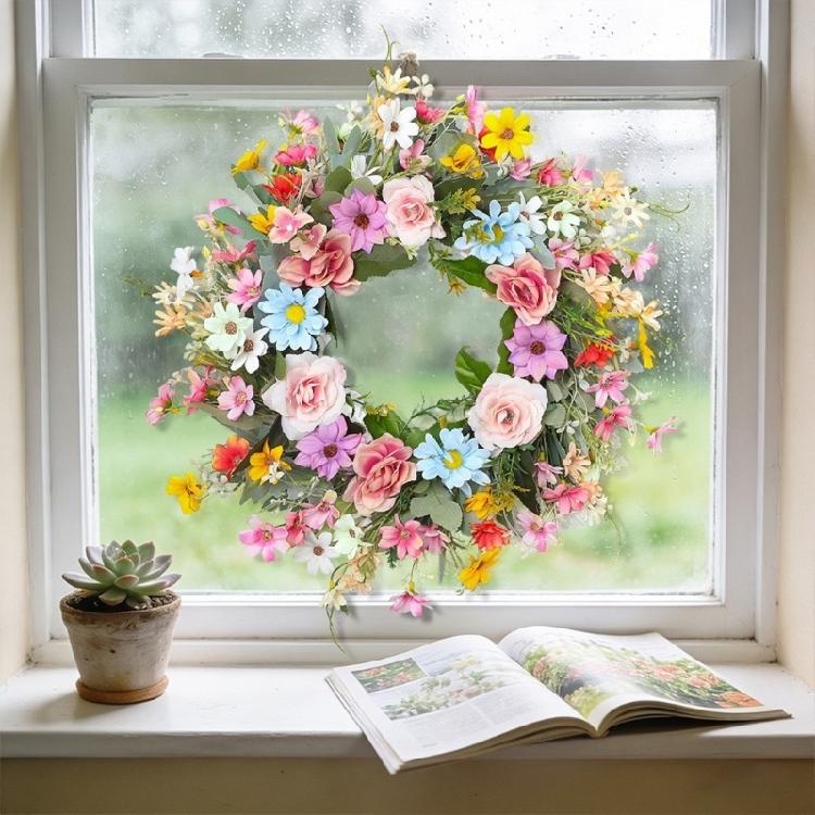 Fascinating Handcrafted Silk Daisy Wreath Adds A Touch Of Natural Charm To Your Space Ideal For Festivals And Gatherings