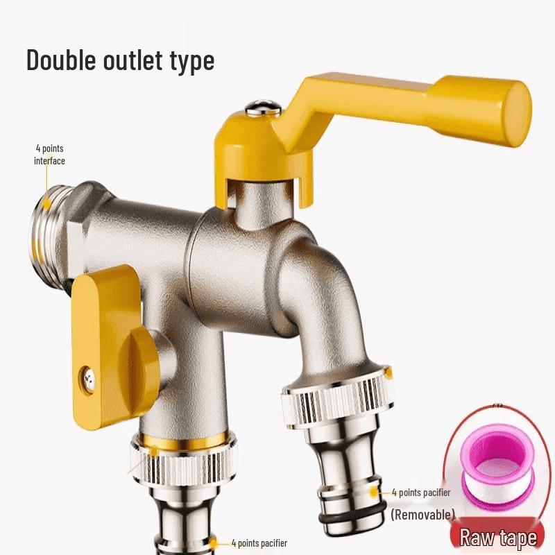 TLXT Outdoor Dual Outlet Wall-Mounted Faucet