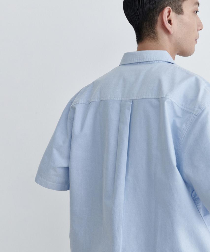 MUSINSA STANDARD Oversized Oxford Short Sleeve Shirt [Sky Blue]