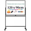 Deli 50105 Mobile Double-Sided Magnetic Flip Whiteboard, 120x90cm