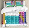 Periodensystem Bettbezug Set Chemische Elemente Bettwäsche Set Polyester Pädagogisch Wissenschaft Thema Bettdeckenbezug Einzelbett King Size