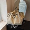 Umhängetasche Damen große Kapazität Bucket Bag neu einfarbig vielseitig tragbar Canvas Tasche Damen Tragetasche
