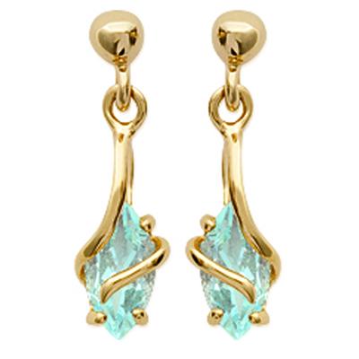 [L1184] - Blue Topaz 'Câlin' Earrings