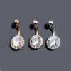 Coconut 3-piece belly button piercing in gold, rose gold, and silver