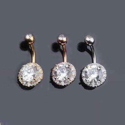 Coconut 3-piece Belly Button Piercing In Gold, Rose Gold, and Silver