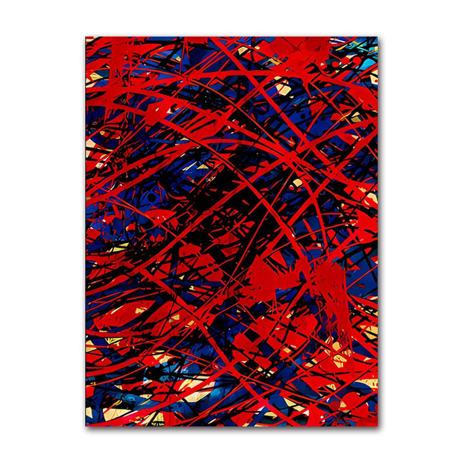 Classic Abstract Art Poster, Colorful Line Image Printing Canvas Art Painting, Used for Home Room Decoration Poster, Frameless
