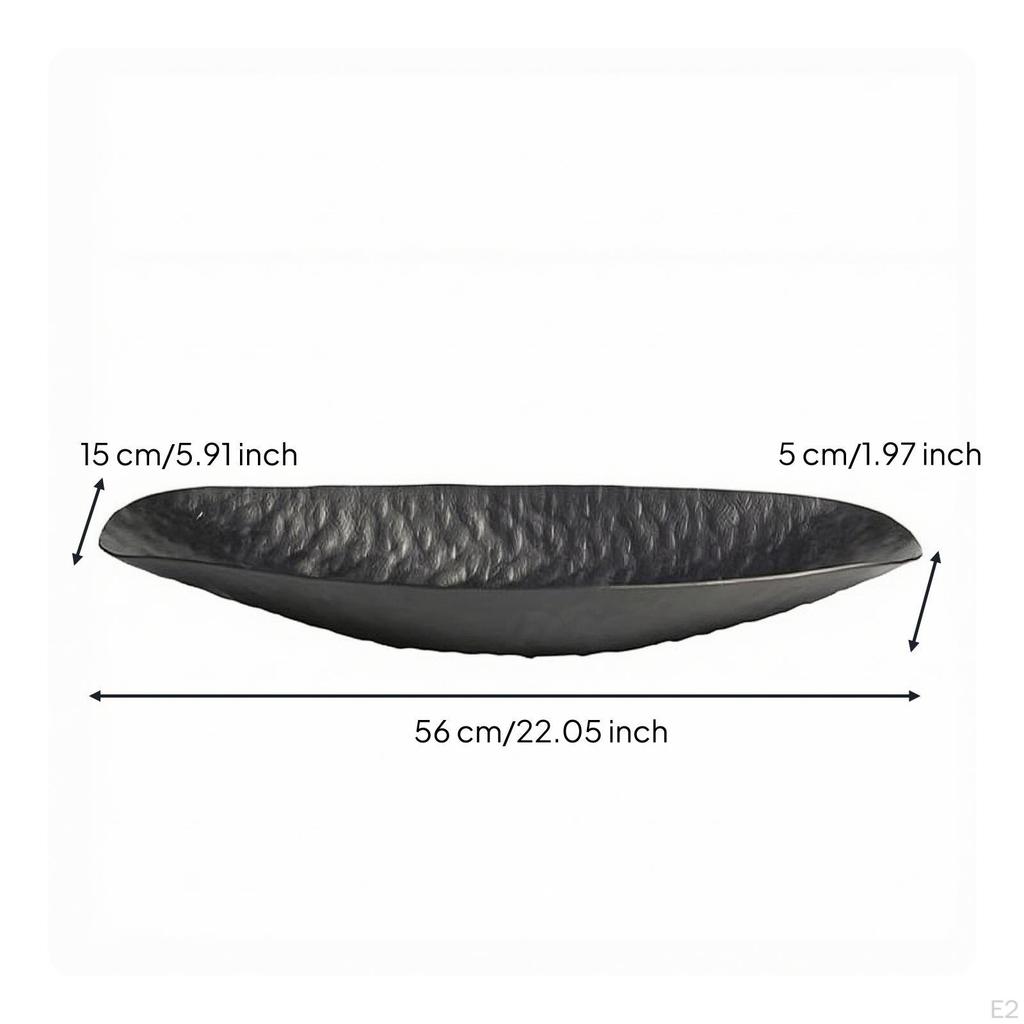 Leaf-Shaped Decorative Tray Versatile Hammered Aluminum Lightweight