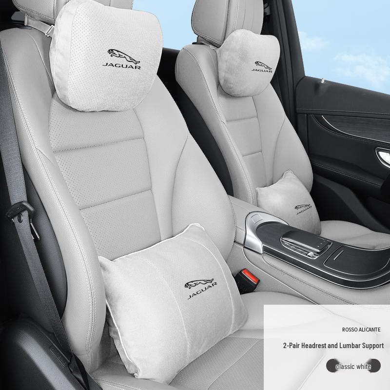 Atmungsaktive Nackenstützen-Kopfstützen aus Wildleder für Jaguar XEL/XFL/F-PACE Autositze