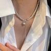 S925 Silver Retro Circle Necklace – Women's Elegant Clavicle Chain, Light Luxury Trendy Sweater Accessory