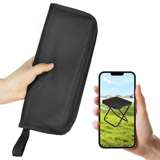 Mini Folding Stool with Carry Bag Portable Lightweight Heavy Duty Outdoor Camping Backpacking Beach Picnic Fishing Collapsible Chair Seat