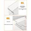 Anti-Wrinkle Clear Pet A4 File Storage Box -Stackable Desktop Document Organizer Case For Office & Student Desk