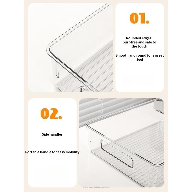 Anti-Wrinkle Clear Pet A4 File Storage Box -Stackable Desktop Document Organizer Case For Office & Student Desk