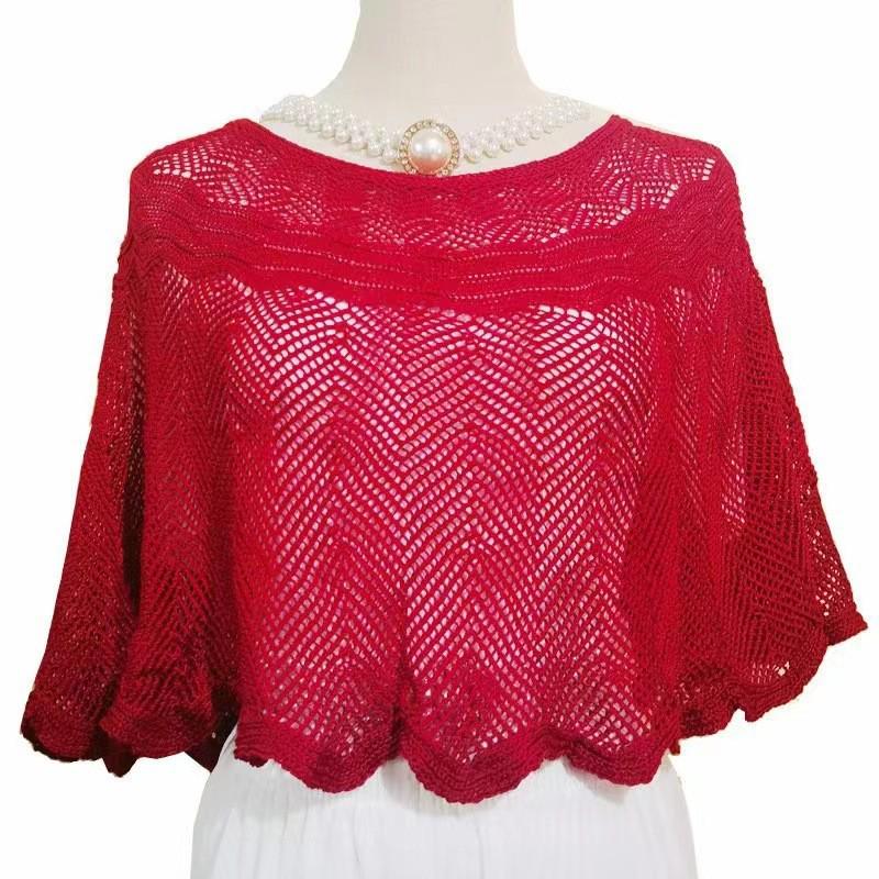 Knitted Wave Cardigan: Fashionable Snood Shawl with Neck Protection for Air-Conditioned Rooms
