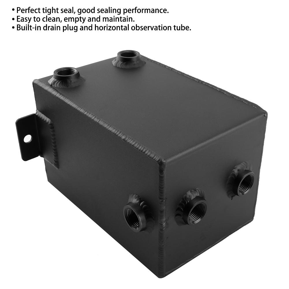 3L Racing Car Fuel Surge Tank Can Aluminum Automobile Repacking Tools Universal Black