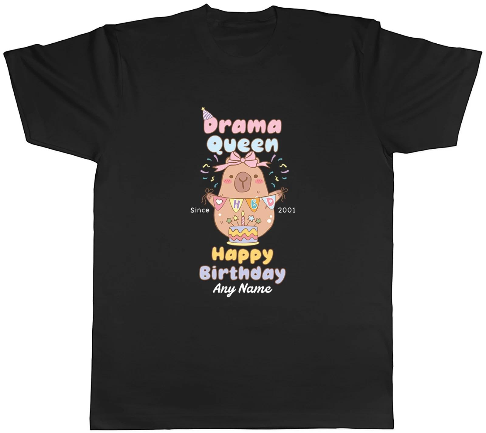 Personalised Drama Queen Happy Birthday Name Year Mens T-Shirt Tee Gift Top XXXXL