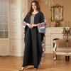 Plus Size Women's Traditional Arabic Digital Print Abaya Dress