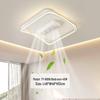 Modern Smart Bladeless Ceiling Fan Light with Voice Control - Three-Color Options for Living Room/Bedroom, 110V