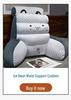 Cute Cartoon PP Cotton Round Cushion - Soft Tatami Chair & Living Room Seat Pad with Backrest Support