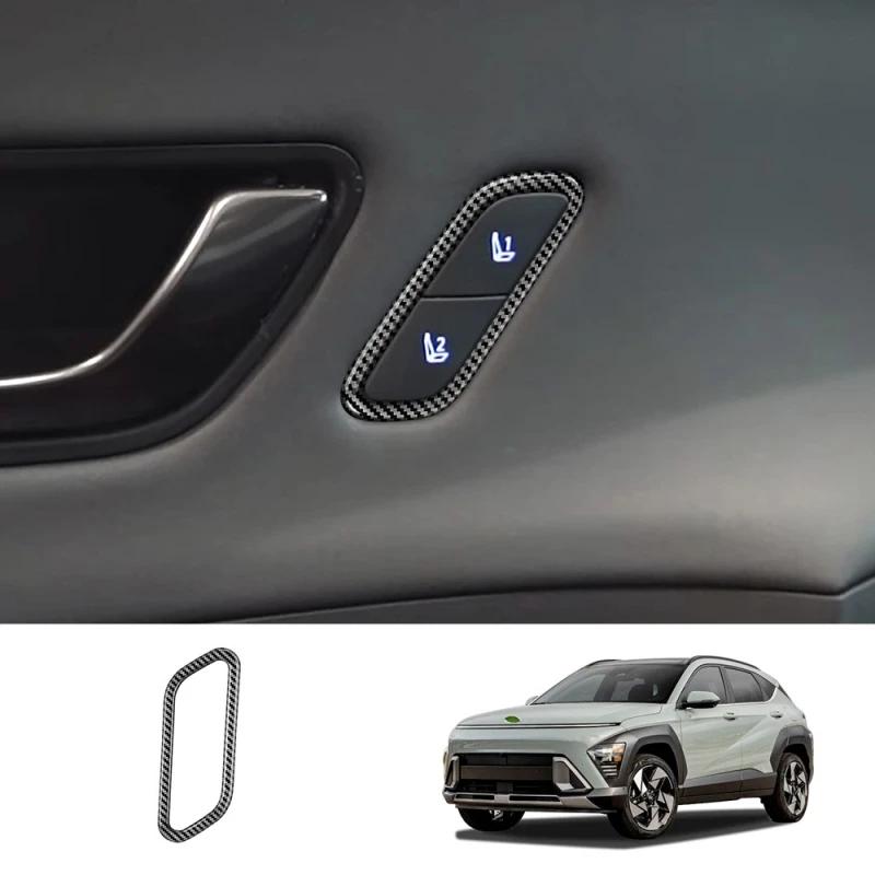 For Hyundai KONA 2024 2025 ABS carbonfiber door handle window lift switch cover center conlose gear box panle air outlet cover