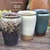 Vaso Zisha de Cerâmica Grossa Artesanal para Suculentas - Design Roxo Tronco da Rocha da Alegria